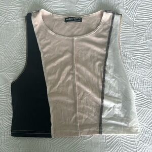 SHEIN Cream Crop Top Sz Small